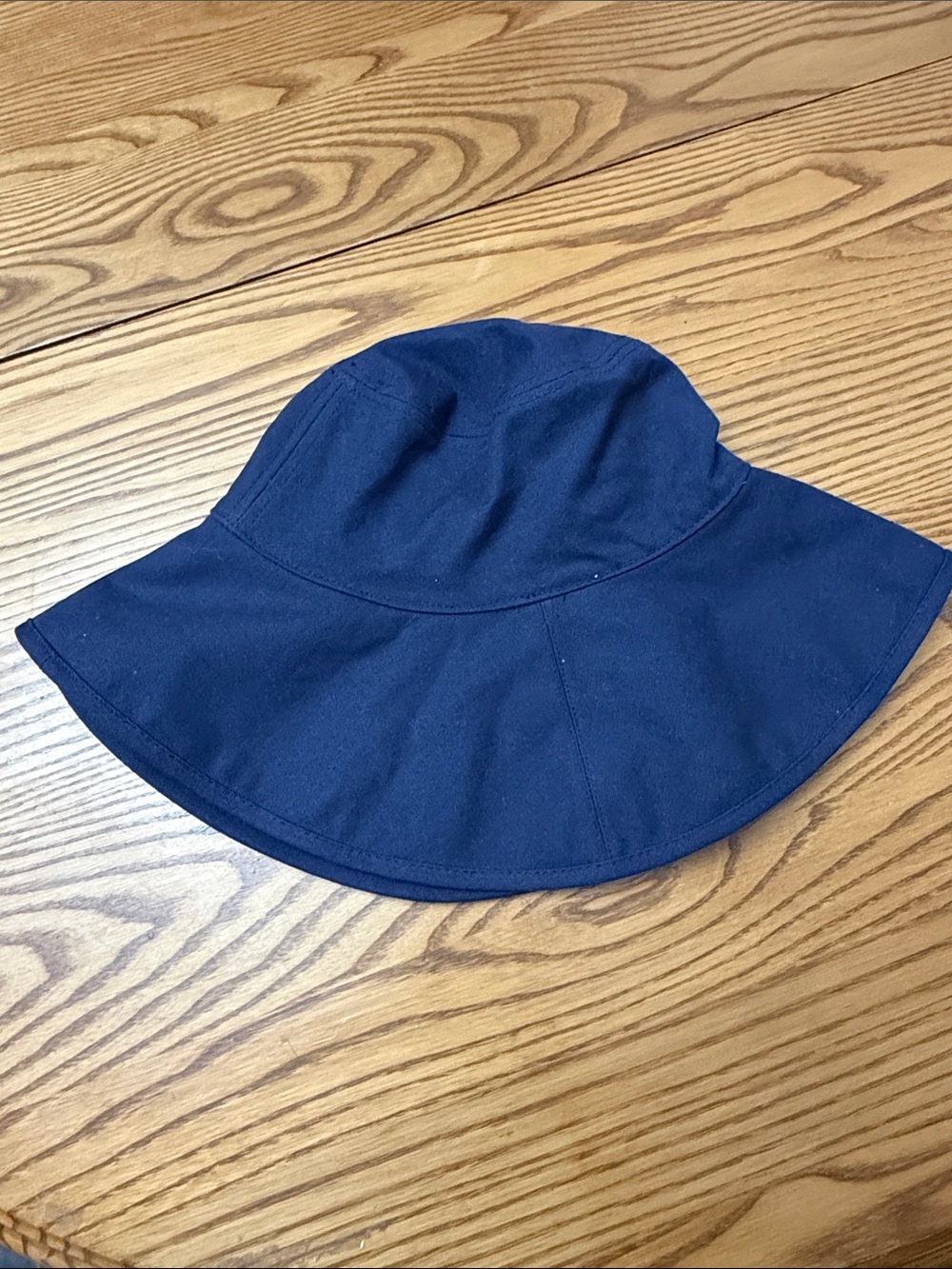 Anthropologie Navy Reversible Bucket Hat with Italian Interior